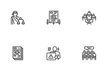 Law Notary Advising Icon Pack