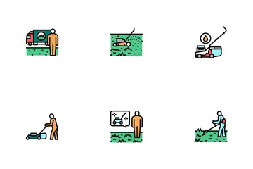 Lawn Mower Equipment Icon Pack