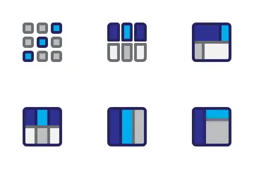 Layout e visualização Pacote de Ícones