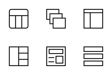 Layout-Vektorsymbole Symbolpack