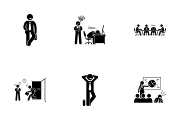 Lazy Employee Icon Pack