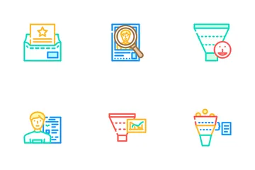 Attività clienti di lead generation Icon Pack