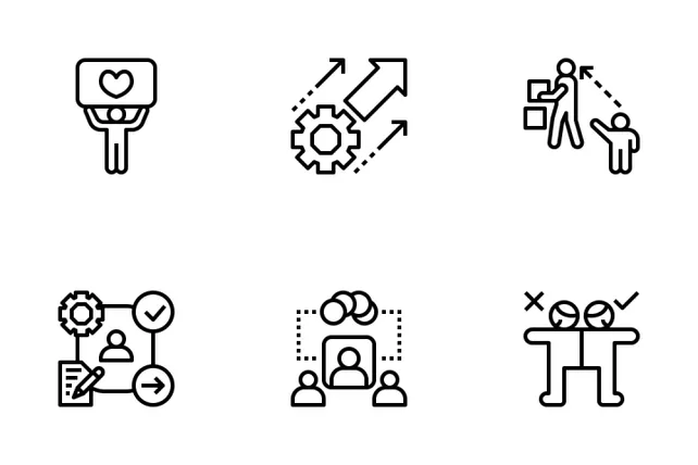 Leadership And Management Icon Pack - 32 Line Business Icons 