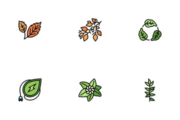 Leaf Branch Natural Foliage Tree Icon Pack