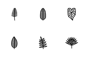 Leaf Tropical Plant Palm Jungle Icon Pack