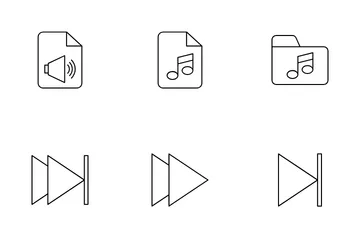 Lecteur multimédia et musique audio Pack d'Icônes