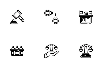 Jurídico e Justiça Pacote de Ícones