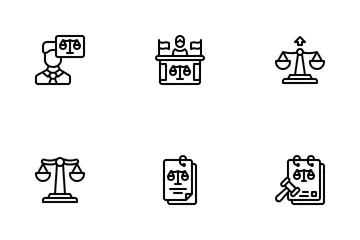 Jurídico e Justiça Pacote de Ícones