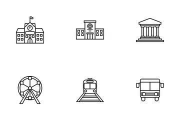 Les lieux publics Icon Pack