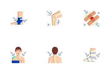 Lesiones y fracturas Paquete de Iconos