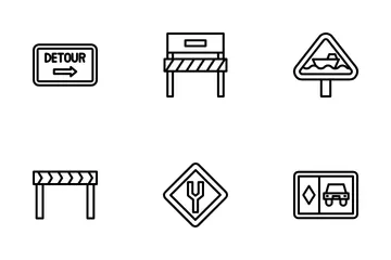 Cartel de la calle Paquete de Iconos