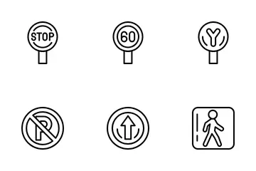 Cartel de la calle Paquete de Iconos