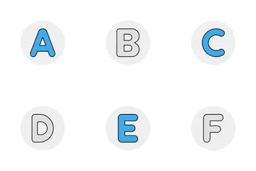 Lettres alphabétiques Icon Pack