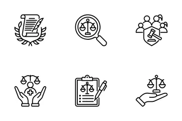 Ley y Legal Paquete de Iconos