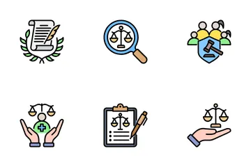 Ley y Legal Paquete de Iconos