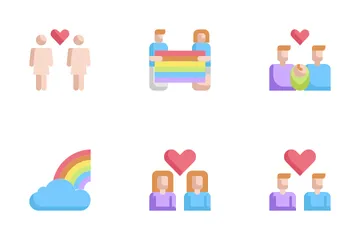 LGBT y decoración Paquete de Iconos