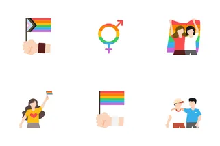 LGBTQ Flat Icon.