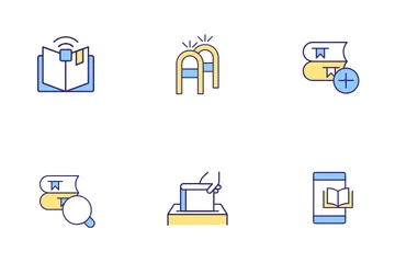 Library Organization Icon Pack