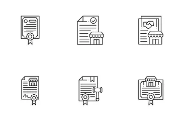License And Franchising Icon Pack