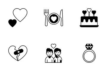 Liebe und Dating Symbolpack
