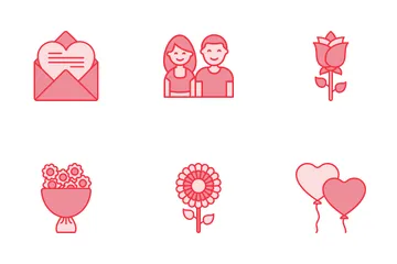 Liebe und Dating Symbolpack