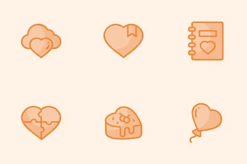 Liebe und Romantik Icon Pack