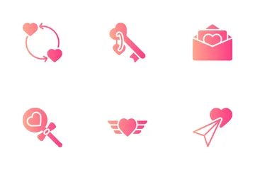 Liebe und Romantik Icon Pack