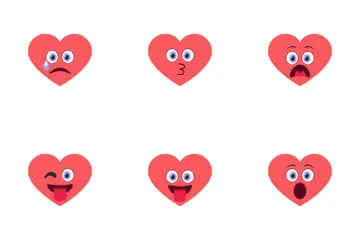 Liebe Emoji Symbolpack