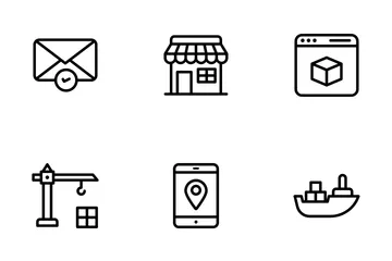 Lieferdienste und Logistik Symbolpack