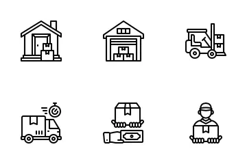 Lieferung und Logistik Symbolpack