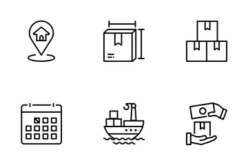 Lieferung und Logistik Symbolpack