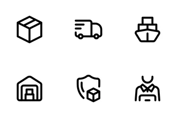 Lieferung und Logistik Symbolpack