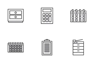 Lieu de travail Pack d'Icônes