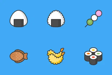 Cuisine japonaise (ligne) Icon Pack