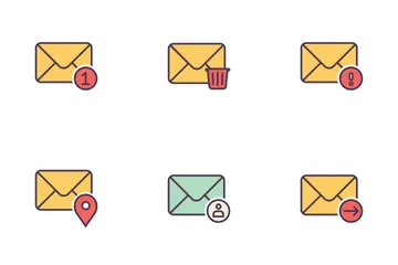 Ligne de courrier remplie Icon Pack