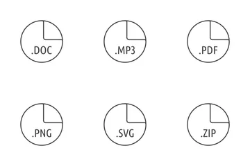 Formats de fichiers - Lignes Pack d'Icônes