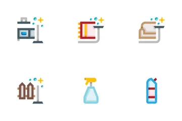 Limpeza Doméstica Pacote de Ícones