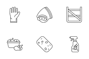 Limpiador de ventanas Paquete de Iconos