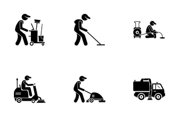 Limpiador Industrial Paquete de Iconos