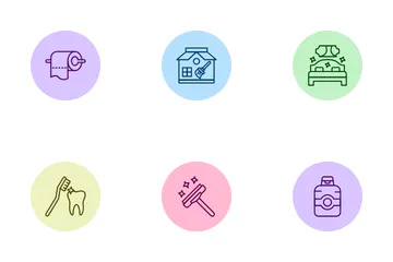 Limpieza del hogar Paquete de Iconos