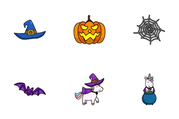 Linda Fantasía Halloween Paquete de Iconos