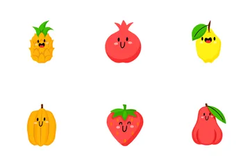 Lindos personajes de frutas Icon Pack