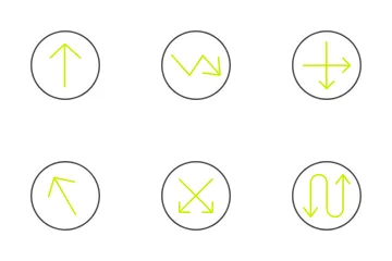 Line Arrows Chevrons And Directions Icon Pack