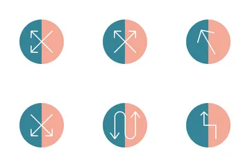 Line Arrows Chevrons And Directions Icon Pack