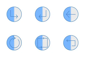Line Arrows Chevrons And Directions Icon Pack