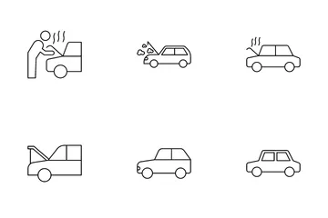 Línea De Automóvil Y Transporte Vol 1 Paquete de Iconos