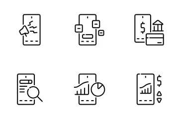 Línea de aplicaciones móviles V.2 Icon Pack