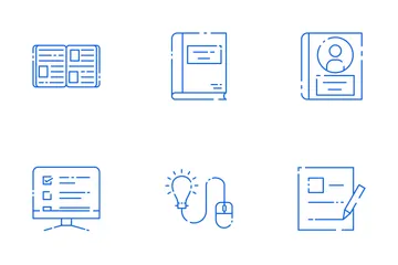 Línea de aprendizaje Paquete de Iconos