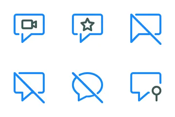 Línea de color de chat Paquete de Iconos