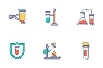 Línea de Química Paquete de Iconos